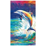 Ręcznik plażowy 100x180 Delfin szybkoschnący z mikrofibry duży