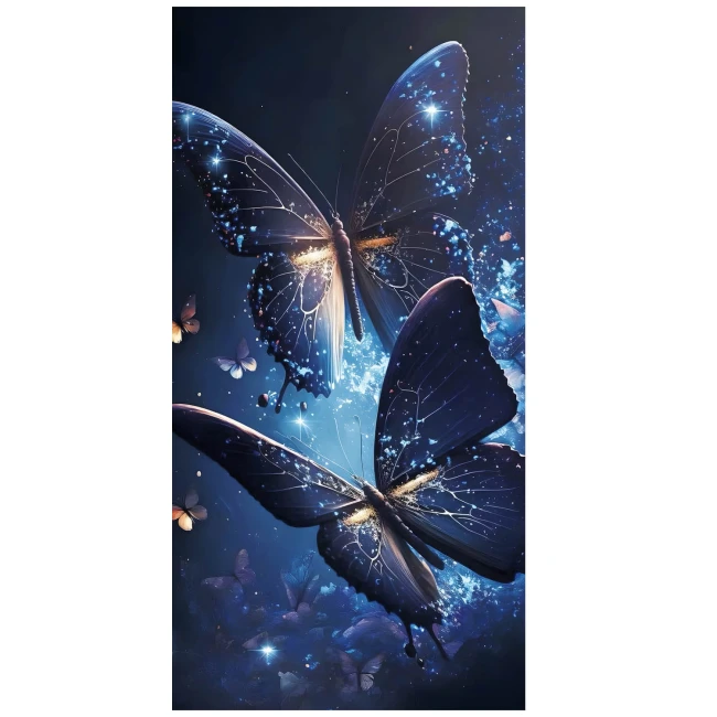 Ręcznik plażowy 100x180 Magiczne motyle szybkoschnący z mikrofibry duży