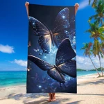 Ręcznik plażowy 100x180 Magiczne motyle szybkoschnący z mikrofibry duży