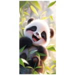 Ręcznik plażowy 100x180 Słodka Panda szybkoschnący z mikrofibry duży