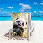 Ręcznik plażowy 100x180 Słodka Panda szybkoschnący z mikrofibry duży