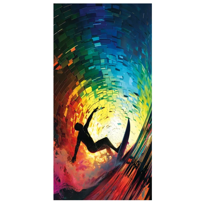 Ręcznik plażowy 100x180 Surfer szybkoschnący z mikrofibry duży