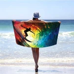 Ręcznik plażowy 100x180 Surfer szybkoschnący z mikrofibry duży