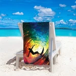 Ręcznik plażowy 100x180 Surfer szybkoschnący z mikrofibry duży