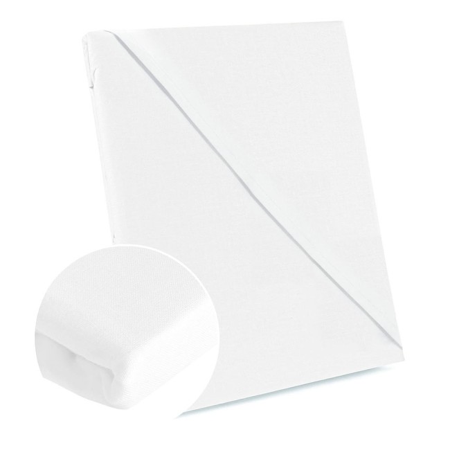  Delikatne, miękkie w dotyku, przytulne prześcieradło bawełniane białe, bez gumki w rozmiarze 205x220 cm pasujące na materac 200x220 cm lub 200x200 cm 