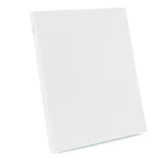 Prześcieradło bawełniane bez gumki w kolorze białym, o wymiarach 200x220 cm z dodatkowymi 5 cm po bokach, leżące na jednolitym tle. Materiał teksturowany, z subtelnymi przeszyciami na krawędziach. Produkt rozłożony, ukazujący pełny kształt.