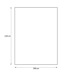 Koc bawełniany 150x200 cm w mozaikowym wzorze w odcieniach beżu i brązu, dwustronny z frędzlami. Leży płasko na białym tle, ukazując teksturę materiału i detale frędzli.