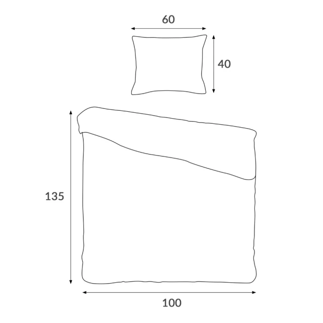 Pościel bawełniana dla dzieci w zielonym kolorze z motywem małego krokodyla, składająca się z poszwy na kołdrę 100x135 cm oraz poduszki 60x40 cm, leżąca na białym tle.