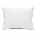 Pościel hotelowa bawełniana 160x200, gładka, biała, z zakładką 30 cm, leżąca płasko na białym tle. Widoczna tekstura tkaniny, bez dodatkowych wzorów czy napisów. Idealna do eleganckich aranżacji sypialni.