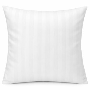 Poszewka na poduszkę 40x40 hotelowa na zakładkę biała w paski 2 cm