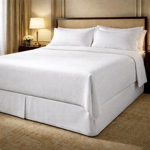 Prześcieradło bawełniane hotelowe białe 160x260 GŁADKIE