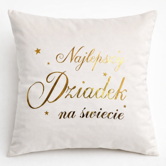 Elegancka, miękka, miła w dotyku poszewka dekoracyjna dla najlepszego dziadka na świecie 