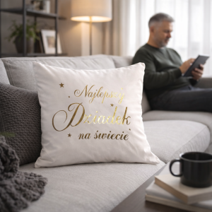 Poszewka dekoracyjna 40x40 Najlepszy Dziadek