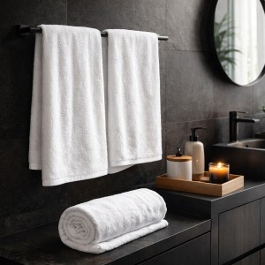 Ręcznik hotelowy 70x140 AQUA gładki, biały, 400 g/m2