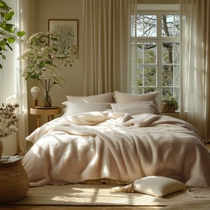 Pościel frotte 200x220 + 2x 80x80 kolor beż