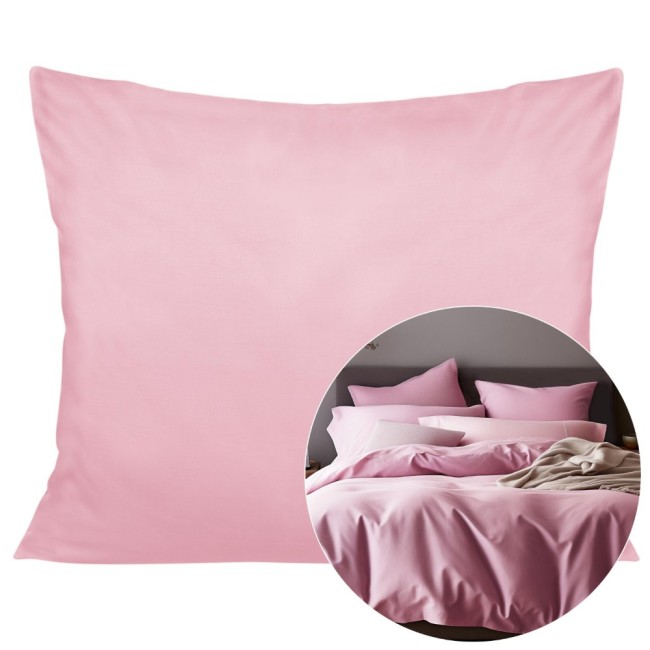  Gładka delikatna w dotyku jasno fioletowa poszewka satynowa 80x80 cm 