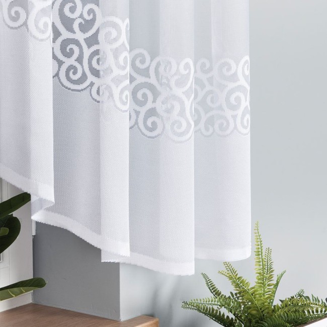Firana gotowa DANIELA żakardowa, 350x155 cm, biała