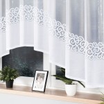 Firana gotowa DANIELA żakardowa, 350x155 cm, biała