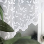 Firana gotowa ZUZANNA żakardowa ze wzorem po całości, 250x130 cm, biała