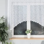 Firana gotowa ZUZANNA żakardowa ze wzorem po całości, 250x130 cm, biała