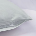 Poszewka satynowa 40x40 kolor srebrny błękit