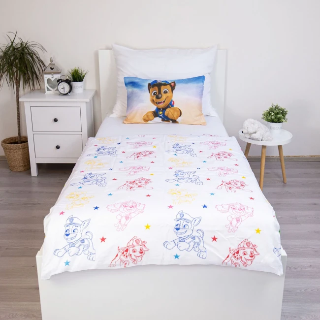 Pościel bawełniana 100x135 Psi Patrol Pieski, dwustronna