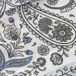 Pościel bawełniana 160x200 Paisley Calm szara i niebieska, Cottonlove