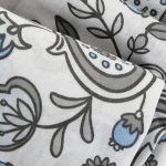 Pościel bawełniana 160x200 Paisley Calm szara i niebieska, Cottonlove
