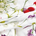 Pościel bawełniana 180x200 Wild Meadow biała w kolorowe kwiaty, Cottonlove