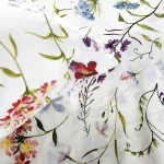 Pościel bawełniana 220x200 Wild Meadow biała w kolorowe kwiaty, Cottonlove