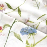 Pościel bawełniana 220x200 Wild Meadow biała w kolorowe kwiaty, Cottonlove