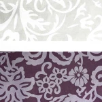 Pościel bawełniana 180x200 Royal Harmony w ornament, fioletowa i szara, Cottonlove