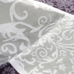Pościel bawełniana 220x200 Royal Harmony w ornament, fioletowa i szara, Cottonlove