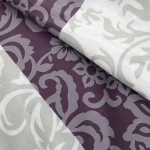 Pościel bawełniana 220x200 Royal Harmony w ornament, fioletowa i szara, Cottonlove