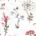 Pościel bawełniana 160x200 Soft Meadow biała w kolorowe kwiaty, Cottonlove