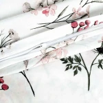 Pościel bawełniana 140x200 Soft Meadow biała w kolorowe kwiaty, Cottonlove