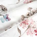 Pościel bawełniana 140x200 Soft Meadow biała w kolorowe kwiaty, Cottonlove