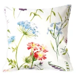Poszewka dekoracyjna bawełniana 40x40 Wild Meadow biała w kolorowe kwiaty, Cottonlove