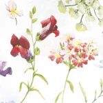 Poszewka dekoracyjna bawełniana 40x40 Wild Meadow biała w kolorowe kwiaty, Cottonlove