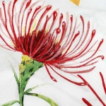 Poszewka dekoracyjna bawełniana 40x40 Sunny Bloom biała w kolorowe letnie kwiaty, Cottonlove