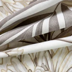 Pościel bawełniana 160x200 Amazing Beige beżowa w dekoracyjne liście, Cottonlove Exclusive