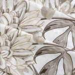Pościel bawełniana 200x220 Amazing Beige beżowa w dekoracyjne liście, Cottonlove Exclusive