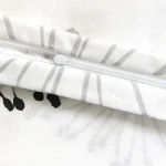 Pościel bawełniana 160x200 Arabella biała w szare i czarne dmuchawce, Cottonlove Exclusive