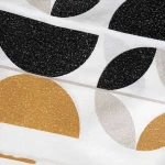 Pościel bawełniana 160x200 Carla szara w dekoracyjny pomarańczowy ornament, Cottonlove Exclusive