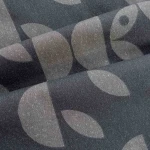 Pościel bawełniana 160x200 Carla szara w dekoracyjny pomarańczowy ornament, Cottonlove Exclusive