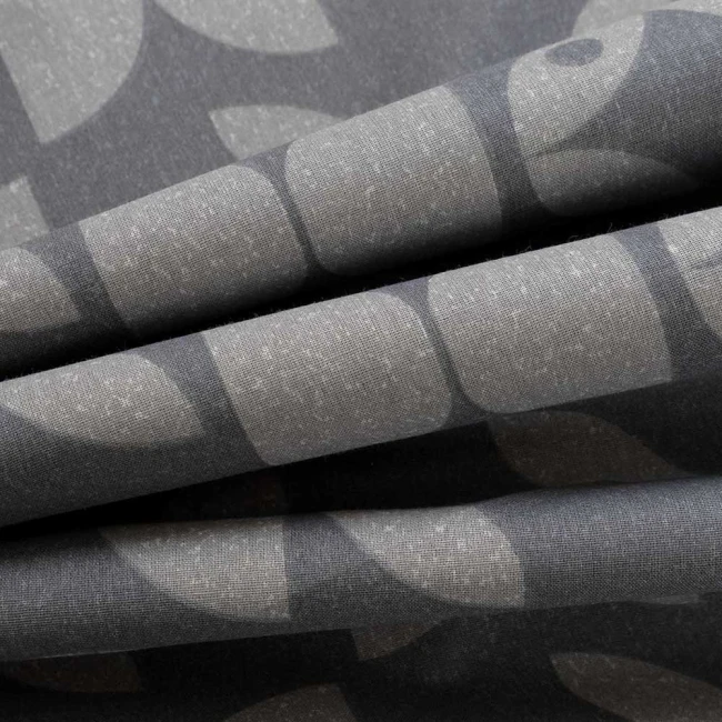 Pościel bawełniana 160x200 Carla szara w dekoracyjny pomarańczowy ornament, Cottonlove Exclusive