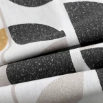 Pościel bawełniana 160x200 Carla szara w dekoracyjny pomarańczowy ornament, Cottonlove Exclusive