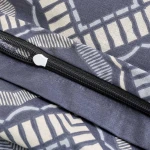 Pościel bawełniana 160x200 Dora ciemno niebieska w kremowy ornament, Cottonlove Exclusive