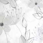 Pościel bawełniana 160x200 Larissa biała w szare kwiaty, Cottonlove Exclusive