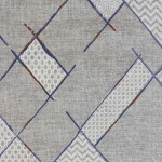 Pościel bawełniana 160x200 Livio szara w geometryczny motyw, Cottonlove Exclusive